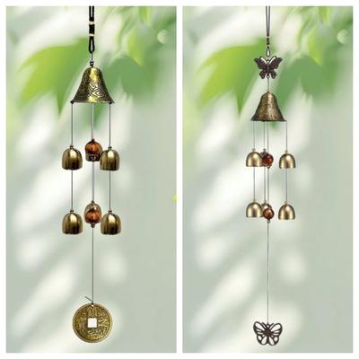 Outdoor Creative 6 Copper Bell Metal Wind Chime Courtyard Pendant Decoration