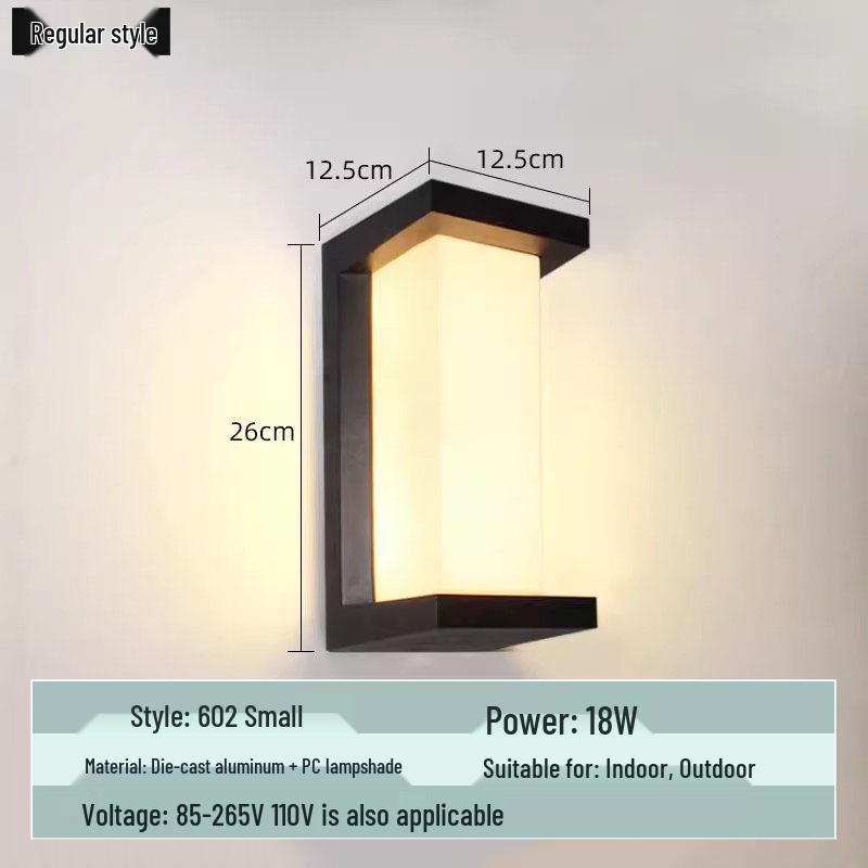 Lampă de Perete de Exterior în Formă de Lună, Rezistentă la Apă, cu Senzor Infraroșu, pentru Curte, Balcon și Prag