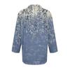 Women's Fashion Casual Lapel 3/4 Sleeve Print Shirt Women's Button Up Tops
