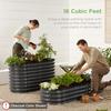 4x2x2ft Outdoor Metal Raised Garden Bed Oval Deep Root Planter Box for Vegetables Flowers Herbs and Succulents w 101 Gallon Cci