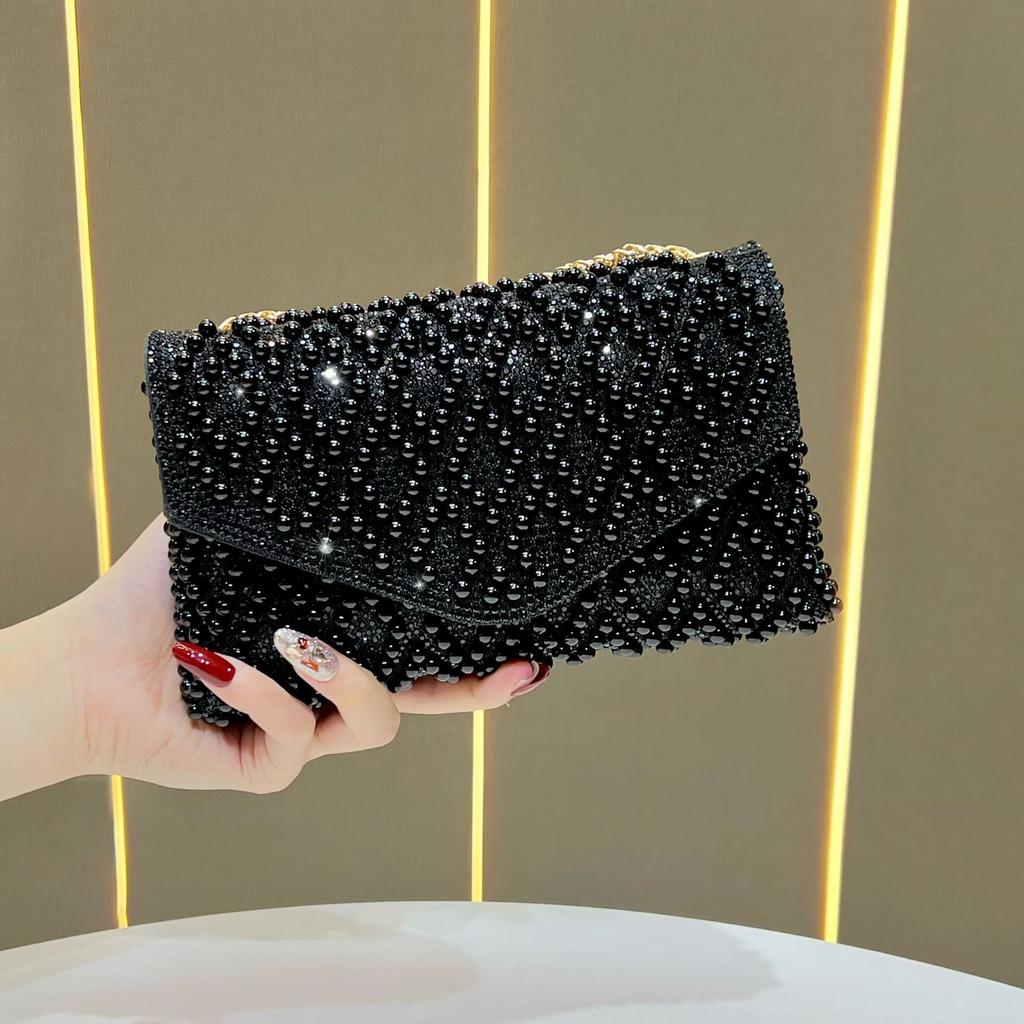 Pearl Underarm Bag - Banquet Water Droplet Chain Shoulder Bag - Evening Bag - Handbag