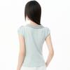 New Hot Girl Short-sleeved T-shirt for Women Slim Fit and Versatile Casual Bow Tie Pullover Elegant Top for Women