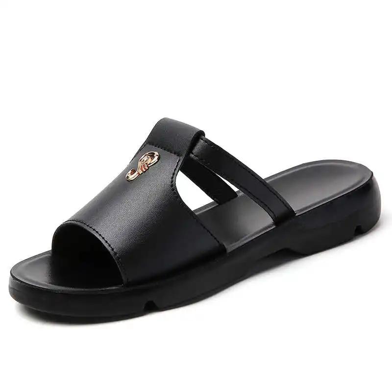 Fashion Spring Two Strips Women's Bathing Slippers Ladies Shoes 42 Brown Sandal Women Sneakers Sports Universal Brands In Offers
