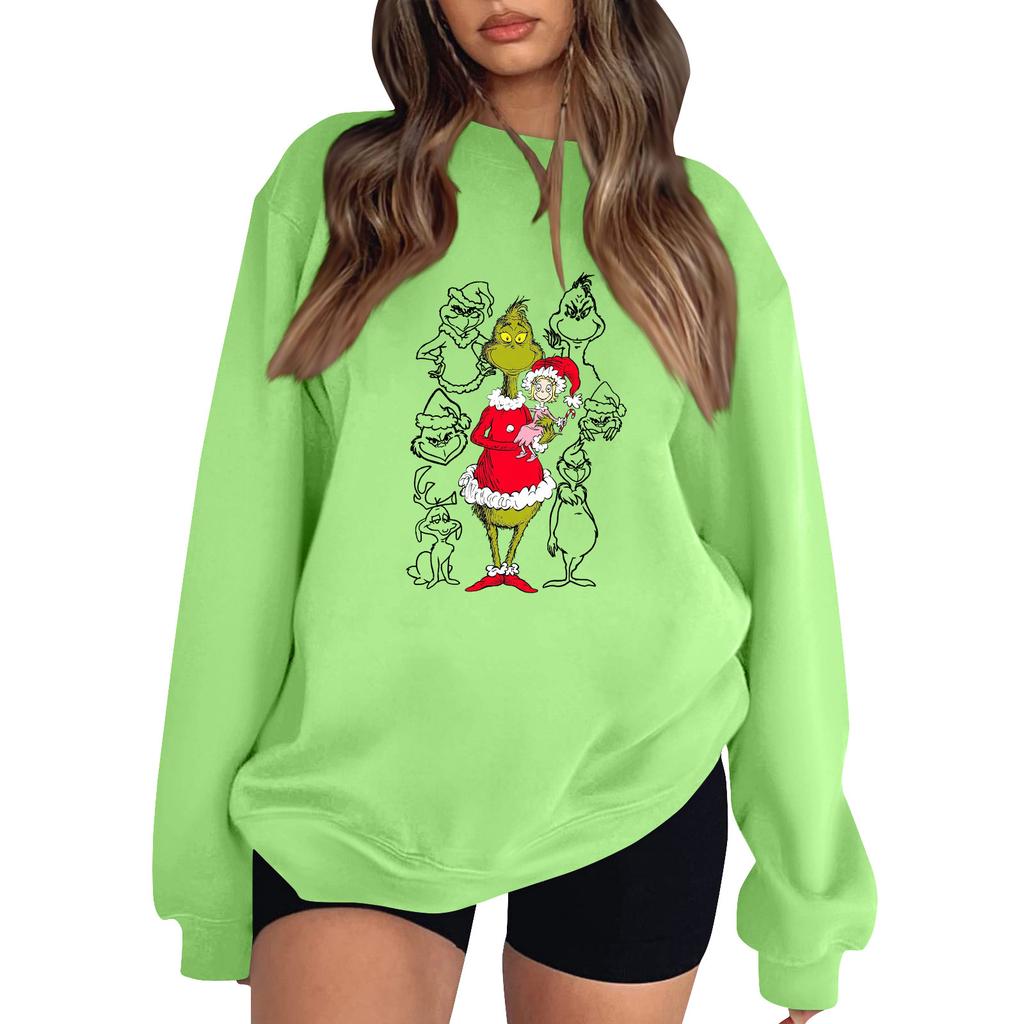 Women's Fashion Lightweight Long Sleeve Pullover Christmas Hoodie