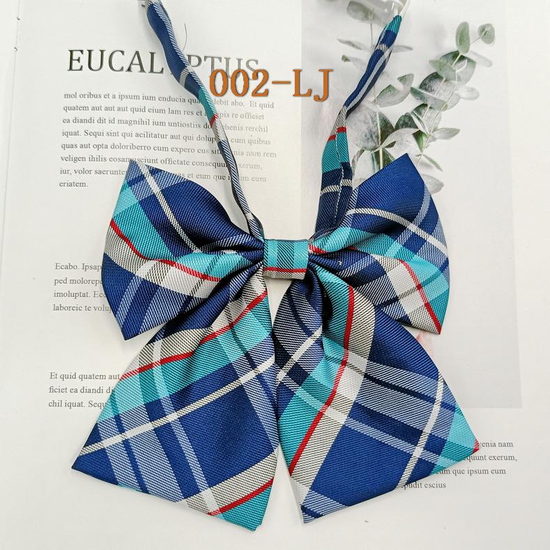 Plaid Flower Collar Bow Tie - Korean Fashion Harajuku Style for Women & Students.