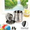 Oil painting brush washer stainless steel oil pot with removable porous filter sealed stainless steel paint brush cleaner