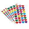 20/60Sheets Heart Reward Stickers Sparkling Self Adhesive Colorful Sticker Heart Love Sticker Labels for Office Classroom Party