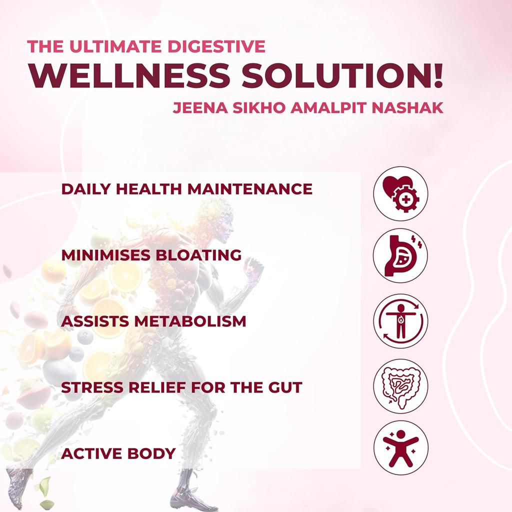 Jeena Sikho Amalpit Nashak Herbal Wellness Capsules With Jeera Pudina Hing Ayurvedic Digestive Care 60 Capsules
