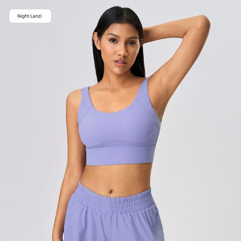 Lu Same Sports Bra Female Bubble Wrap Anti-SAG Push Up Breast Holding Semi-Fixed Cup Adjustable Yoga Intimates