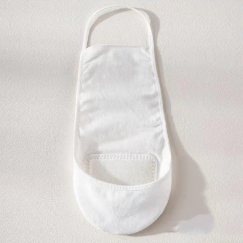 

Потовщена бавовняна підкладка для передньої частини стопи, шкарпетки-човники з неглибоким вирізом, невидимі шкарпетки з підв язкою для жінок, тонкі бавовняні шкарпетки для високих підборів One size білий