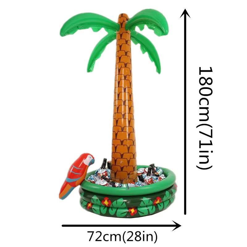 

180cm Inflatable Coconut Tree Bar Prop Inflatable Ice Bucket Hawaii Series Palm Tree Ice Beverage Buffet Beach Inflatable Toy L