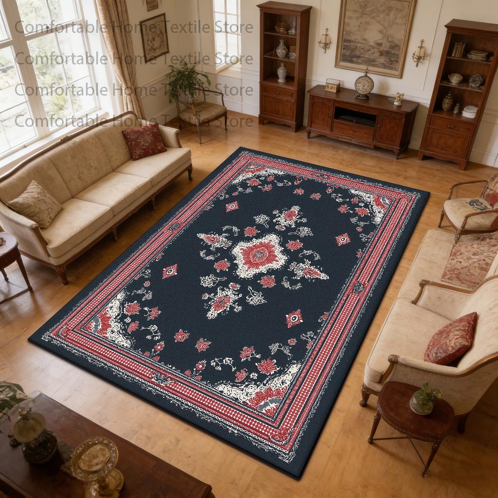 Classical Persian Style Fluffy CARPET FOR LIVE ROOM Decoration Home Washable Soft Rug Large Area Non-slip Short Velvet Foot Mats