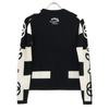 Hermes [Domestic Regular] 2E2613D2 Cliquetis 100% Cashmere Knit Sweater / Tops 34 Black X whiteUsed