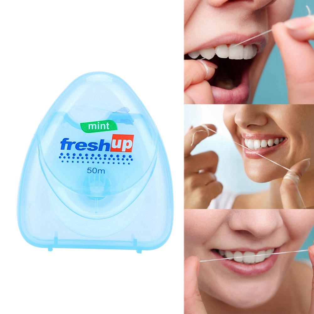 50m Dental Floss Bacteria Plaque Removal Tooth Cleaner Oral Hygiene Supplies