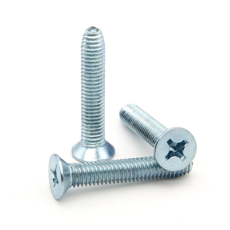 

GB6561 Винт/болт с потайной головкой с треугольной резьбой Phillips, плоская головка, самостопорящийся и самонарезающий, размеры M3-M8 M3*5 Blue White (1000 pcs)