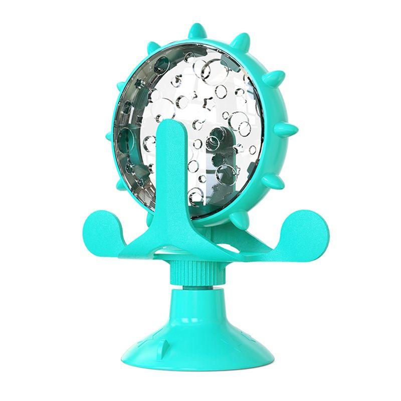 M-Modern-Dog Puzzle Interactive Cat Slow Feeder Windmill Treat Dispensing Dog With Powerful Suction Cup Pet Treat