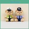 Adorable Traffic Police Bear Plush Toy Keychain Soft Stuffed Animal Accessory Perfect Gift
