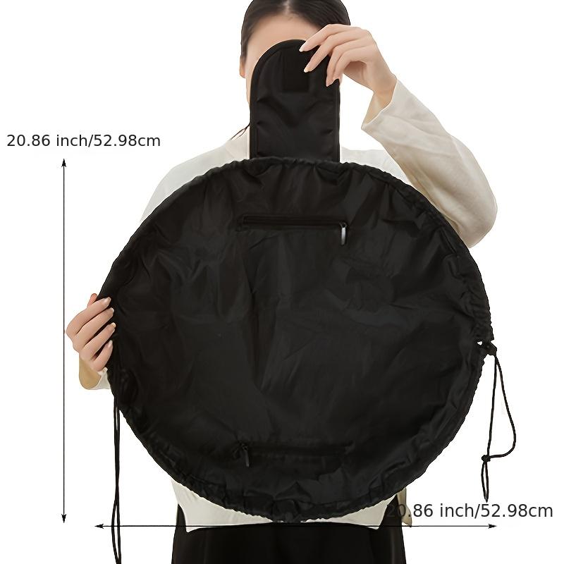 Large Capacity Waterproof Nylon Makeup Bag - Portable, Odorless Cosmetic Organizer with Drawstring Closure, Ideal for Travel & Everyday Use