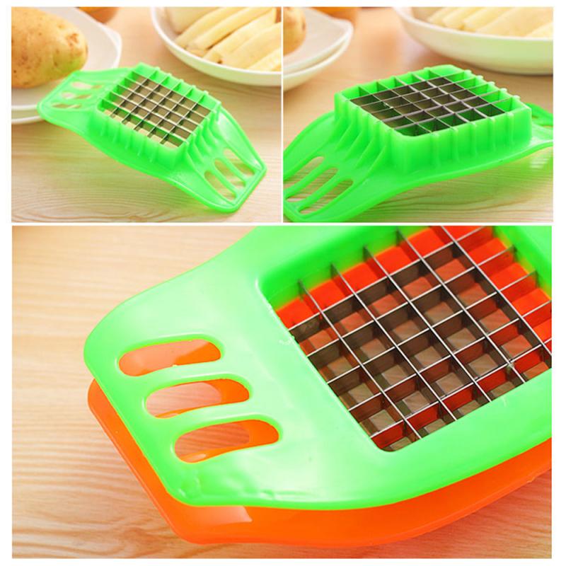 Stainless Steel Potato Cutter French Fries Cutter Potatoes Cutter Chopper Chips Making Tool Home Kitchen Gadgets Accessories New