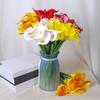 10 Stück PU Künstliche Calla Lilien 35 cm Strauß für Hochzeitszeremonie, Tischdekoration und Heimdekoration