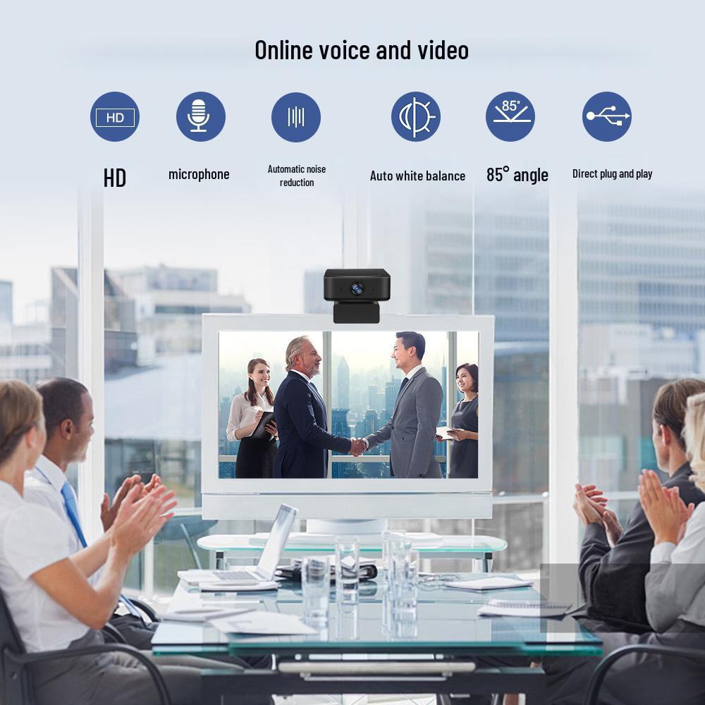 AI Smart Camera with Humanoid Tracking for Video Conferencing and Live Streaming, Includes Microphone