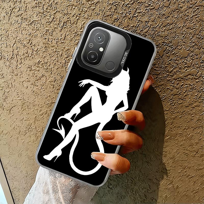 Devil Girl Silhouette Cool Shockproof Phone Case for Xiaomi Poco X7 X6 X5 X3 Pro F7 Ultra M8 Redmi 15C 15 14C 13C 12C 10C 13 12