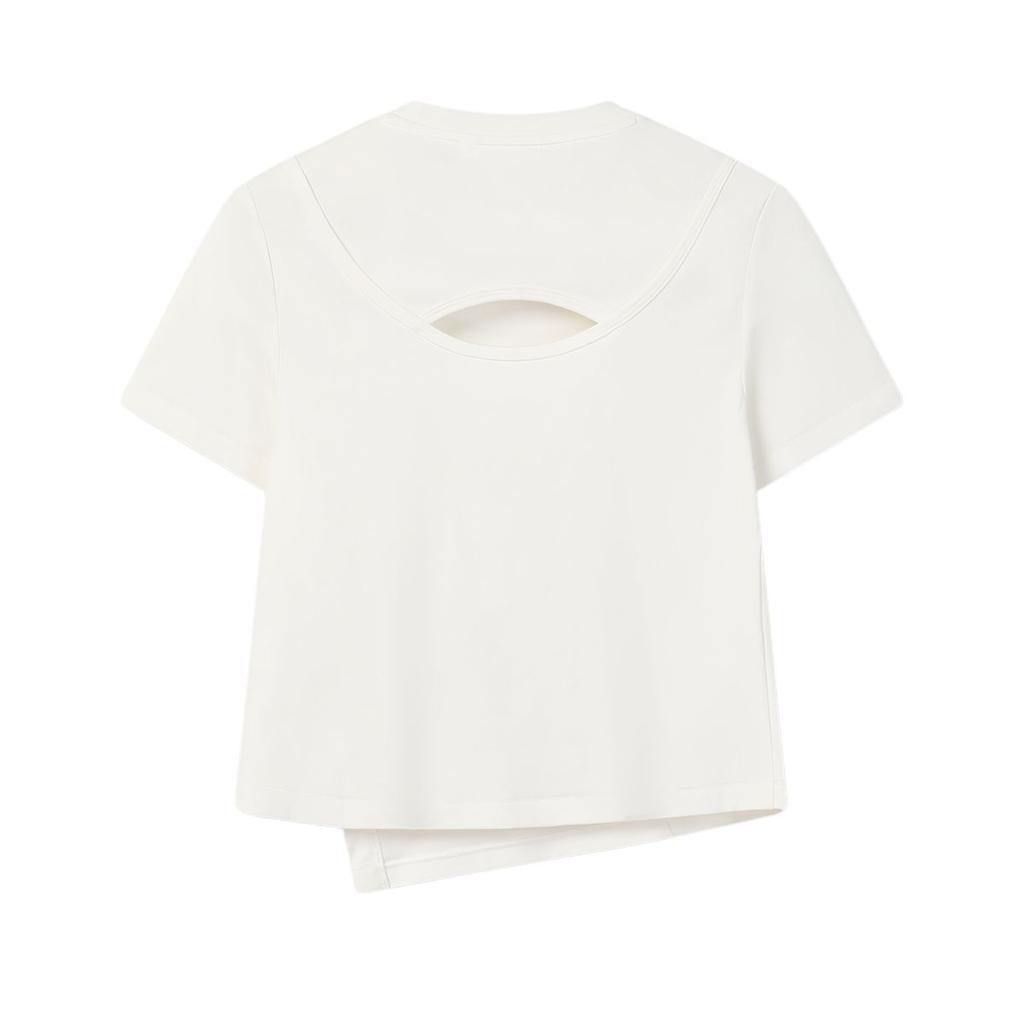 FILA Milano Series Round Neck Pullover Knit Short Sleeve T-Shirt Women tops F11W625107F-IV
