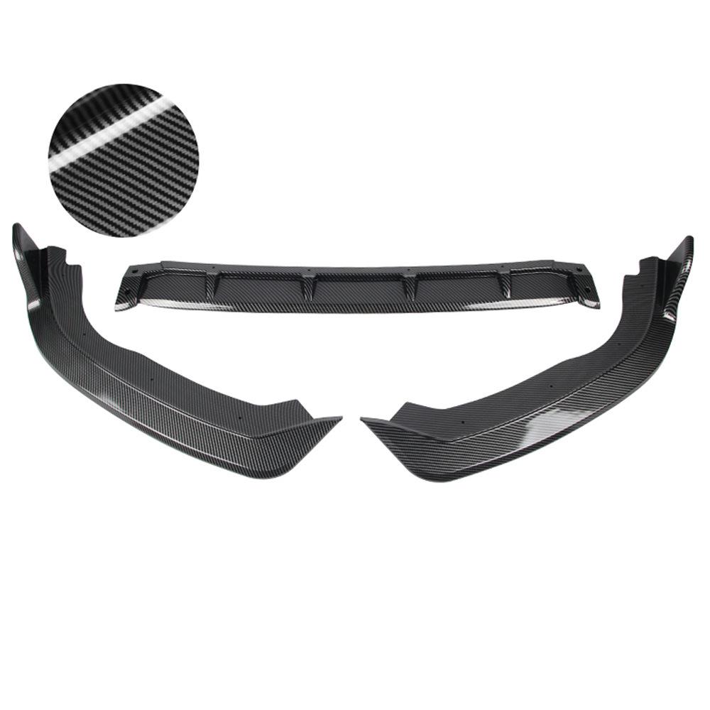 Carbon Fiber Front Lip Spoiler for 2018-2020 Honda Fit - Three-Section Body Kit