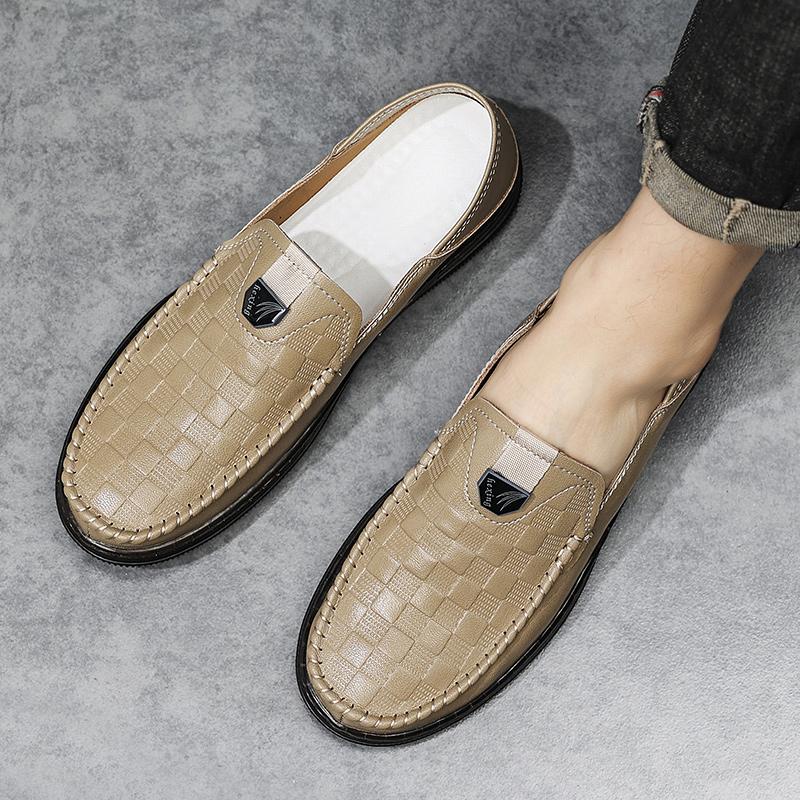 Classic Black Comfortable and Casual Men's Driving Leather Shoes Luxury Men's  Outdoor Leisure Activity Office Dad's Shoes