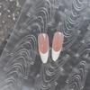 Fully Transparent Hollow French Nail Stickers Spray Painting Stencil French Edges Templates Patting Glue Adhesive Auxiliary Tool