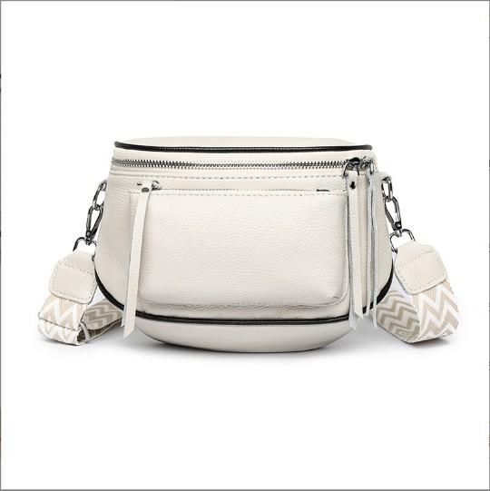 First Layer Cowhide Saddle Bag Large Capacity Shoulder Bag Simple Leather Women'S Bag Soft Leather Women'S Oblique Span Bag