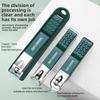 1/4Pcs Portable Quality Manicure Pedicure Set Personal Care Tools Stainless Steel Splash-proof Nail Clipper Kit with Nail File