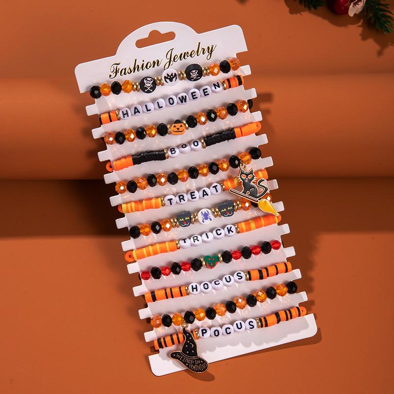 Halloween Stacking Soft Pottery Bracelets Hot-selling Beaded 1011 New Bracelets, Fun and Funny Hand Accessories