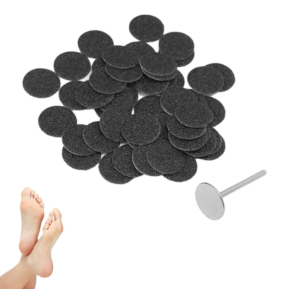 51pcs Pre Cut Callus Remover Sandpaper Pads Round Shape Dead Skin Remover Discs For Pedicure