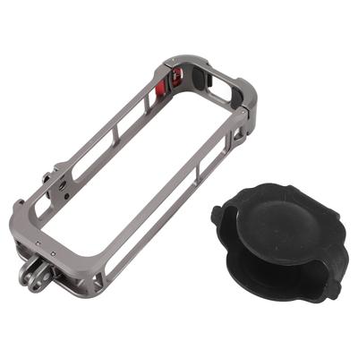 Action Camera Case Camera Frame Cage Aluminum Alloy Protective Frame with Silicone Lens Cover for X4 Camera