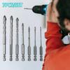 7pcs/set Precision Tile Drill Bit Set High Hardness Eccentric Drill Bits  Construction Site