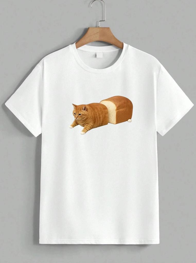 Kat Brood Broodje Schattig Grappig Meme Kat Kitten Liefhebber Grafisch T-shirt Unisex