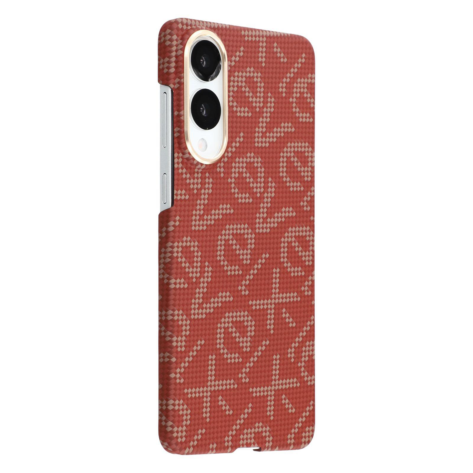

X-LEVEL For Samsung Galaxy S25 Edge Case Compatible with MagSafe PC+Metal Phone Back Cover Carbon Fiber Texure Red