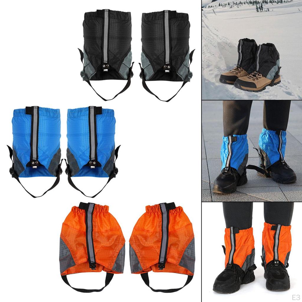 Leg Covers for Mountaineering Wear Resistant with Shoelace Hook Sleeves Protection Running
