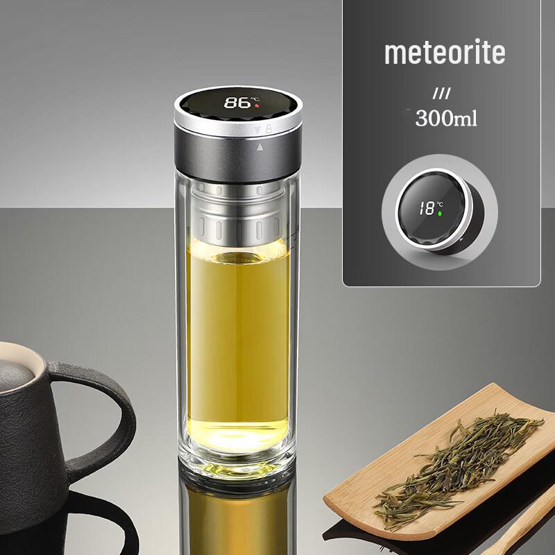 Smart Temperature Sensing Magnetic Tea Infuser Glass Cup