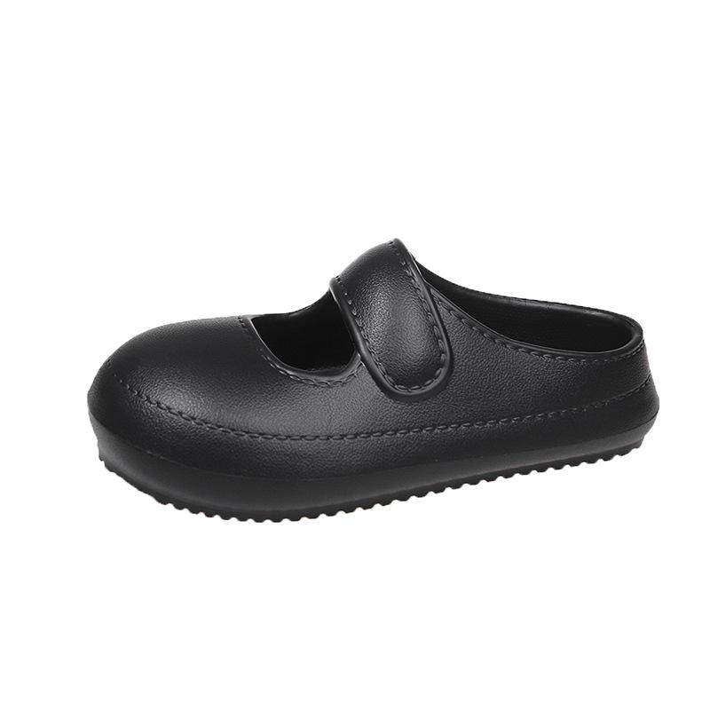 Thick-soled Velcro Doudou shoes women's 2025 spring new Mary Jane slippers shallow mouth comfortable versatile women's shoes outside