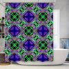 Vibrant Green Purple Blue Floral Shower Curtain With Magical Patterns Bathroom Decor For Kids Bathrooms Home Decoration Waterpro