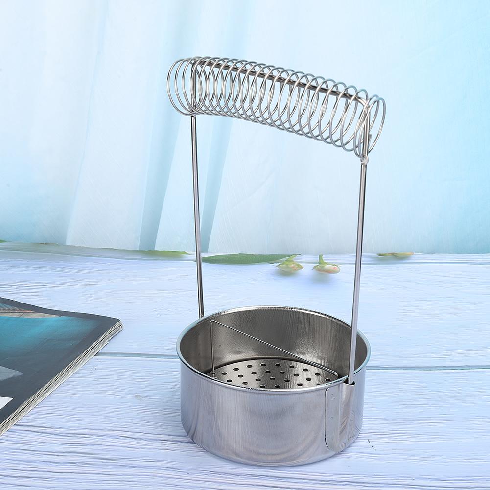 Brush Washer Cleaner Uncovered Stainless Steel Oil Painting Pen Straight Washing Barrel Holder