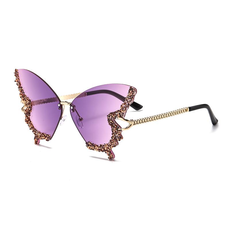 Rhinestone Sunglasses Women'S Summer Sunscreen Uv Protection Diamond-Encrusted Sunglasses With Diamonds Factory-Approved
