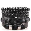 Unisex Handmade Woven Leather Bracelet - European and American Style Jewelry