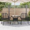 Garden Chairs 2 Pcs Black Poly Rattan
