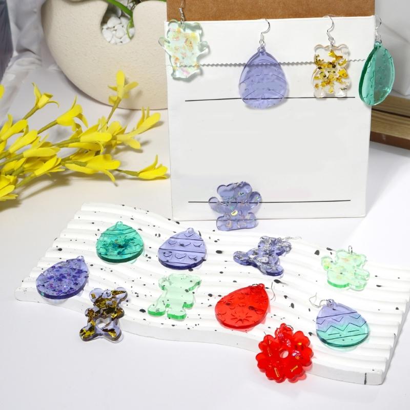 Creative Bear Shaped Silicone Mold Flexible Jewelry Making Silicone Bear Eggs Pendant Mold for Artistic Designs Work