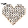 Love Heart Brooch Rhinestone for Women, Golden Plated Shape Pin with Pin, Romantic Jewelry Accessories Clothing Suits Scarves Bags Elegant Decorative