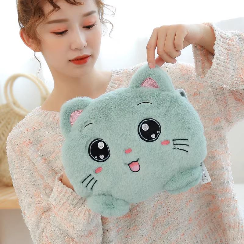 Electric Plush Hot Water Bottle: Washable, Cute Warm Baby Compress Bag & Hand Warmer