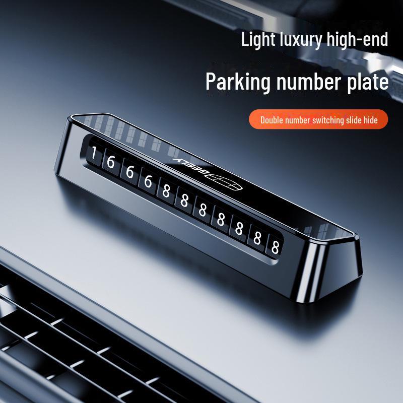 Geely Xingrui Mobile Number Plate Holder with Ornament for Xingyue L, Dihao, Boyue PRO, Binyue